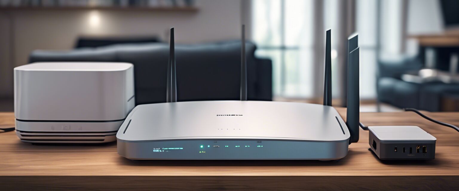 Home network setup diagram.